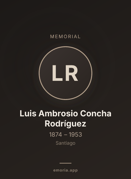 Memorial portrait of Luis Ambrosio Concha Rodríguez