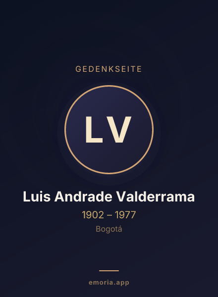 Gedenkportrait von Luis Andrade Valderrama