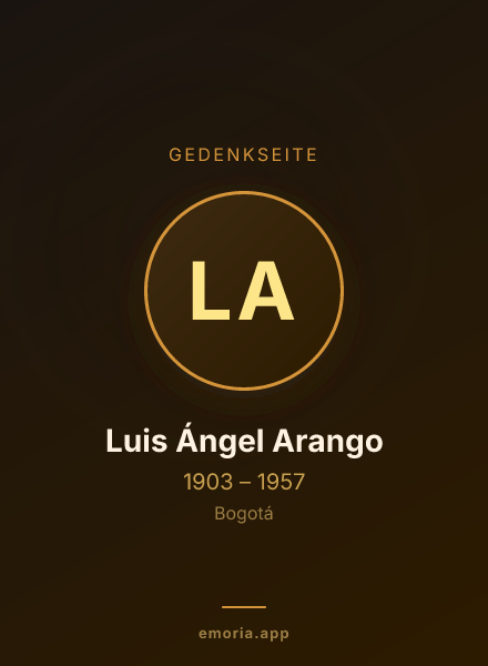 Gedenkportrait von Luis Ángel Arango