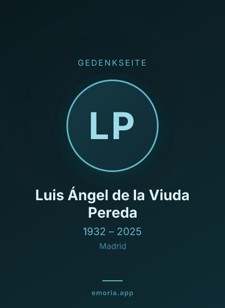 Gedenkportrait von Luis Ángel de la Viuda Pereda