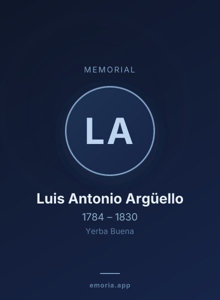 Memorial portrait of Luis Antonio Argüello