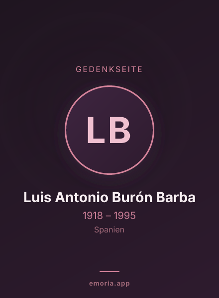 Gedenkportrait von Luis Antonio Burón Barba