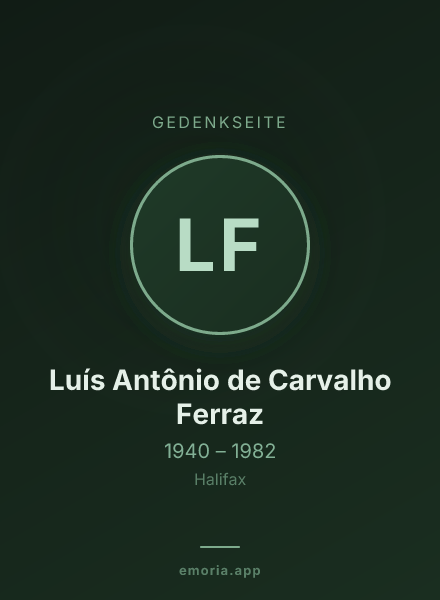 Gedenkportrait von Luís Antônio de Carvalho Ferraz