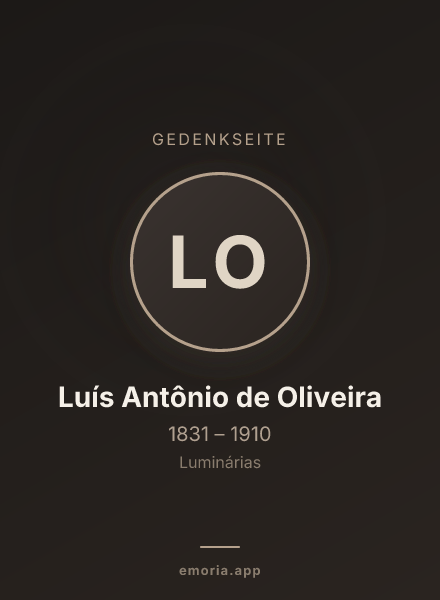 Gedenkportrait von Luís Antônio de Oliveira
