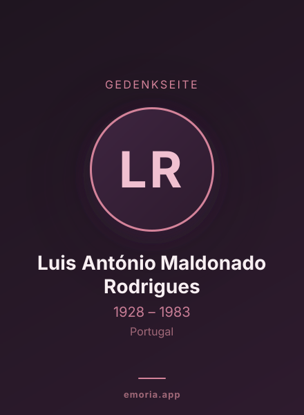 Gedenkportrait von Luis António Maldonado Rodrigues