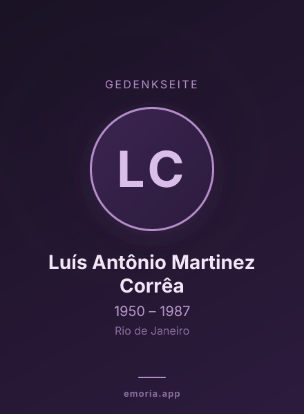 Gedenkportrait von Luís Antônio Martinez Corrêa