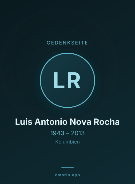 Gedenkportrait von Luis Antonio Nova Rocha