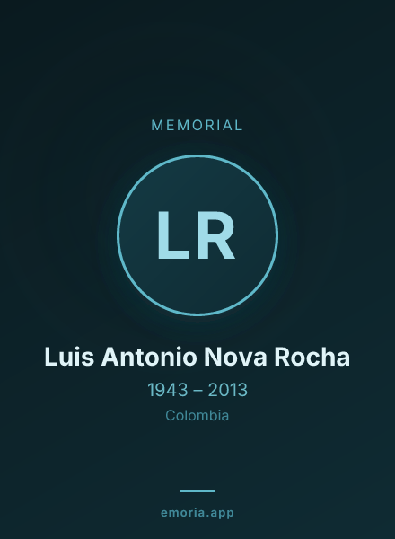 Memorial portrait of Luis Antonio Nova Rocha