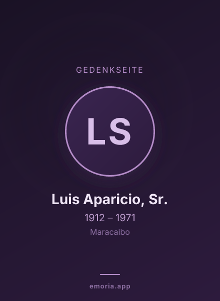 Gedenkportrait von Luis Aparicio, Sr.