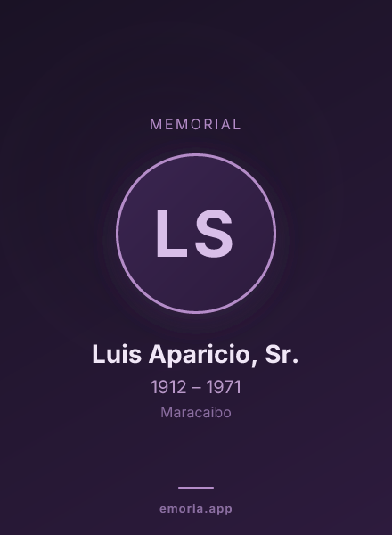 Memorial portrait of Luis Aparicio, Sr.