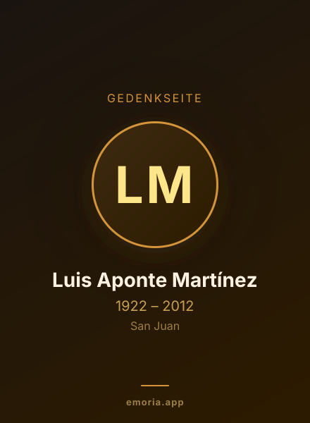 Gedenkportrait von Luis Aponte Martínez
