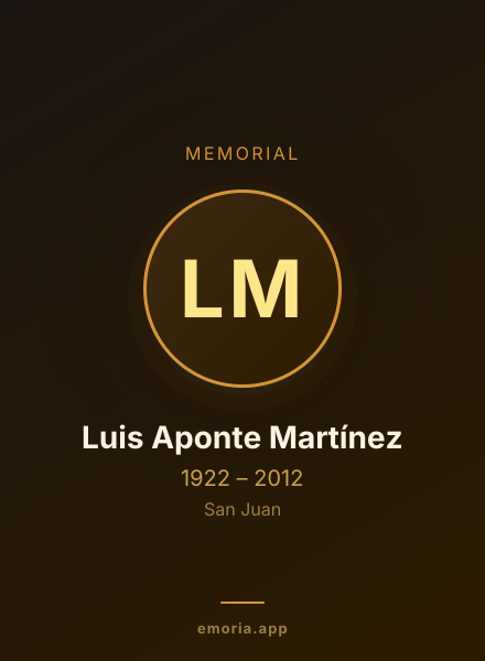 Memorial portrait of Luis Aponte Martínez