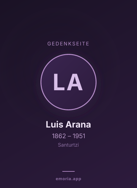 Gedenkportrait von Luis Arana
