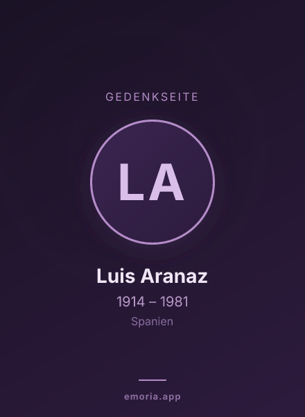 Gedenkportrait von Luis Aranaz