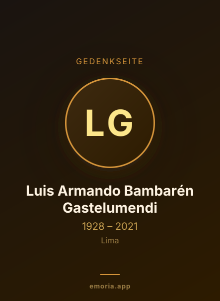 Gedenkportrait von Luis Armando Bambarén Gastelumendi