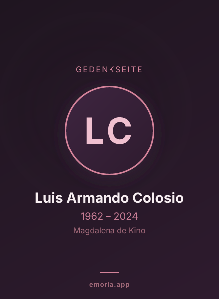 Gedenkportrait von Luis Armando Colosio