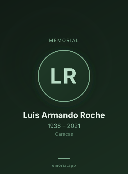 Memorial portrait of Luis Armando Roche