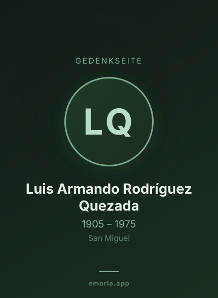 Gedenkportrait von Luis Armando Rodríguez Quezada