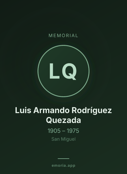 Memorial portrait of Luis Armando Rodríguez Quezada