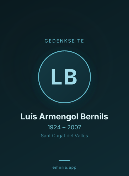 Gedenkportrait von Luís Armengol Bernils