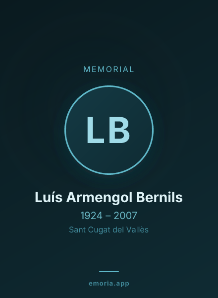 Memorial portrait of Luís Armengol Bernils