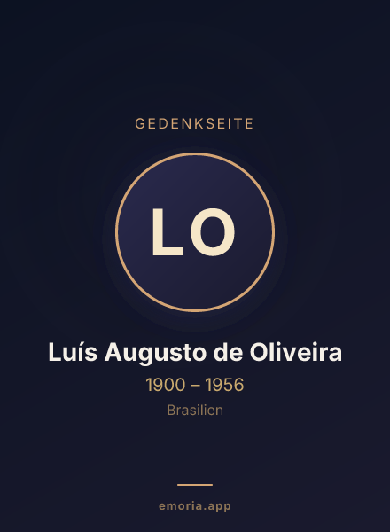 Gedenkportrait von Luís Augusto de Oliveira