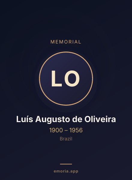 Memorial portrait of Luís Augusto de Oliveira