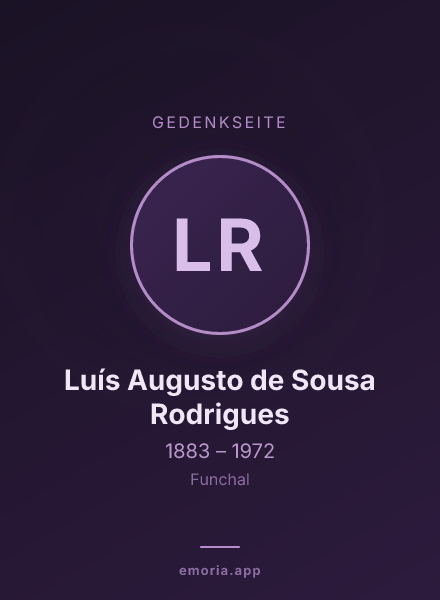 Gedenkportrait von Luís Augusto de Sousa Rodrigues
