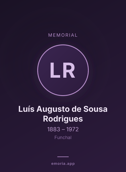 Memorial portrait of Luís Augusto de Sousa Rodrigues