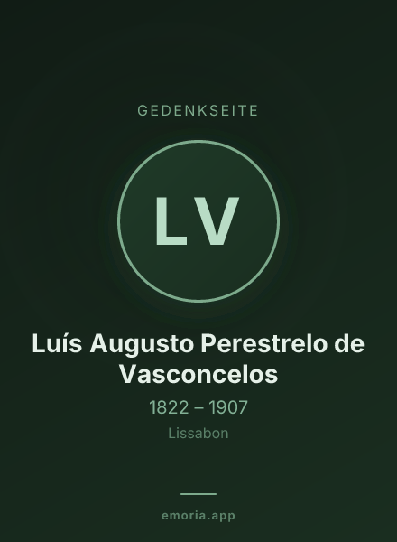 Gedenkportrait von Luís Augusto Perestrelo de Vasconcelos
