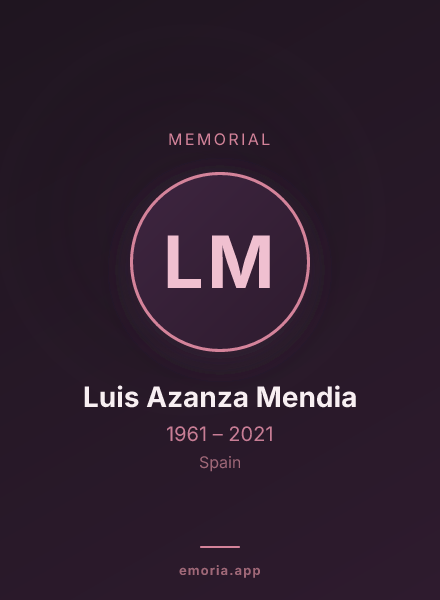 Memorial portrait of Luis Azanza Mendia