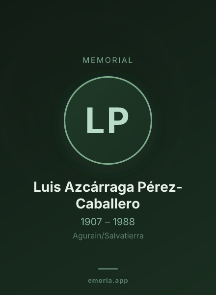 Memorial portrait of Luis Azcárraga Pérez-Caballero