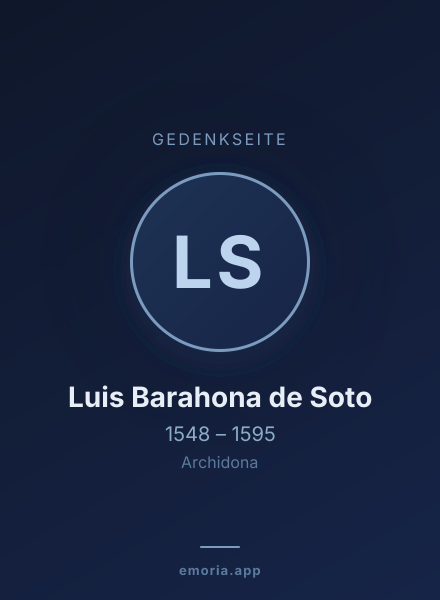 Gedenkportrait von Luis Barahona de Soto
