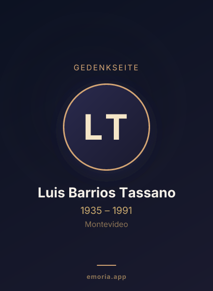 Gedenkportrait von Luis Barrios Tassano