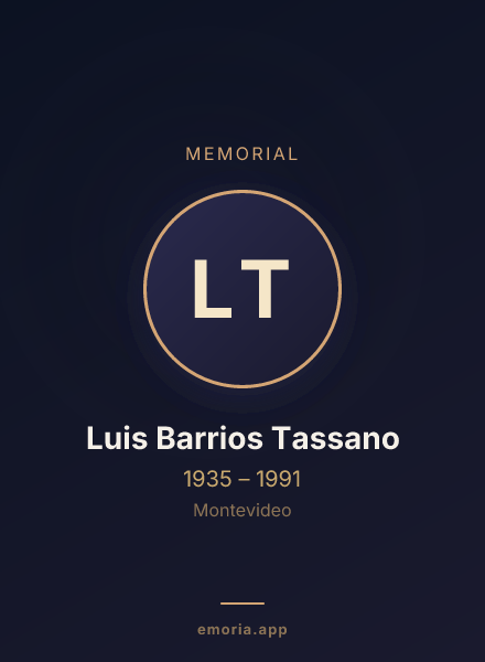 Memorial portrait of Luis Barrios Tassano