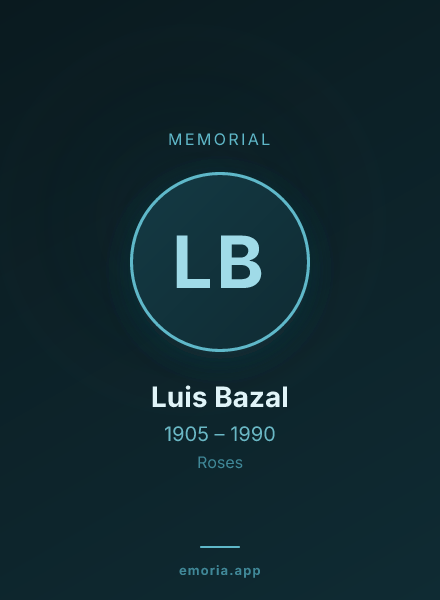 Memorial portrait of Luis Bazal