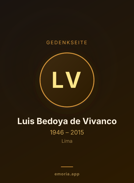 Gedenkportrait von Luis Bedoya de Vivanco