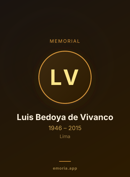 Memorial portrait of Luis Bedoya de Vivanco