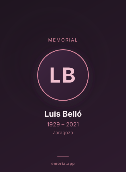 Memorial portrait of Luis Belló