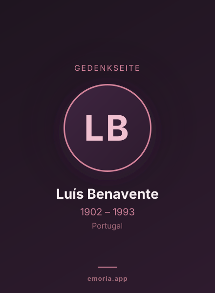 Gedenkportrait von Luís Benavente