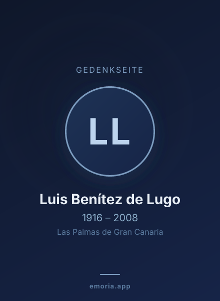 Gedenkportrait von Luis Benítez de Lugo