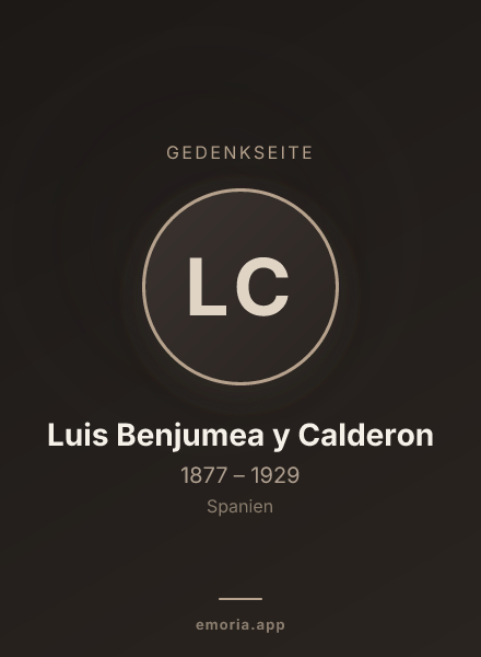 Gedenkportrait von Luis Benjumea y Calderon
