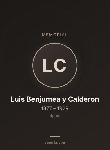 Memorial portrait of Luis Benjumea y Calderon