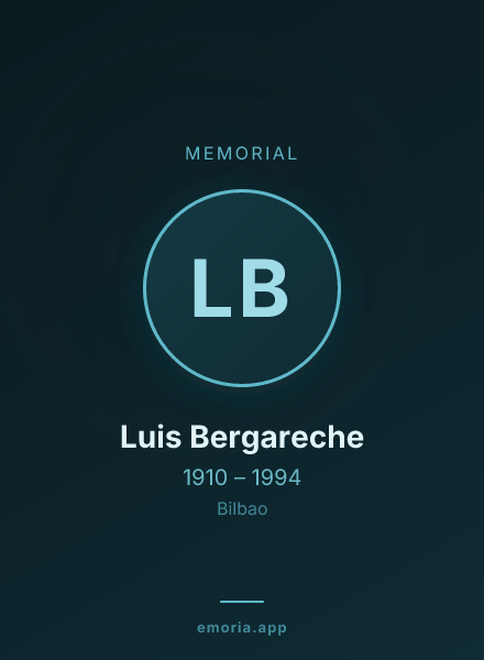 Memorial portrait of Luis Bergareche