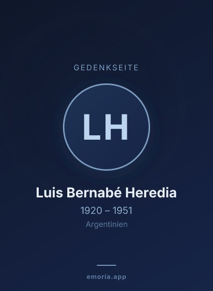 Gedenkportrait von Luis Bernabé Heredia
