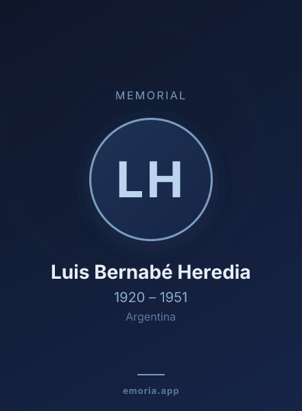 Memorial portrait of Luis Bernabé Heredia