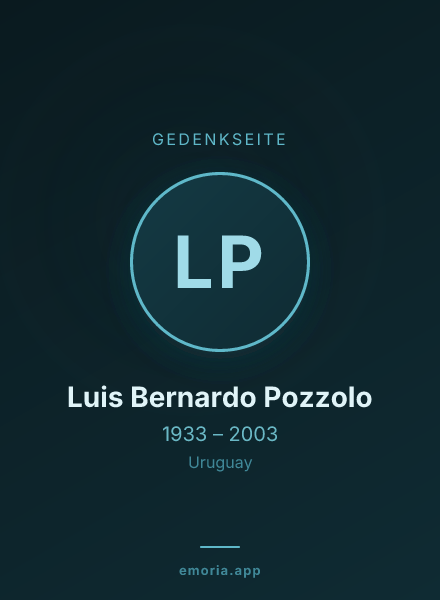 Gedenkportrait von Luis Bernardo Pozzolo