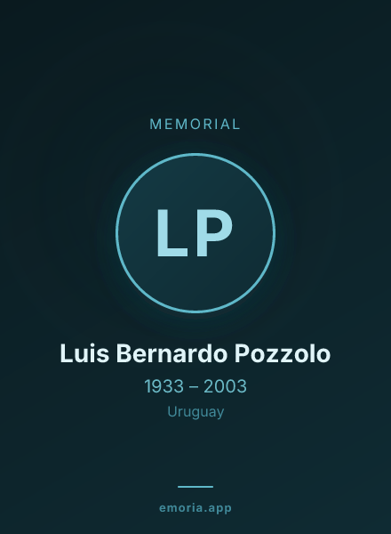 Memorial portrait of Luis Bernardo Pozzolo