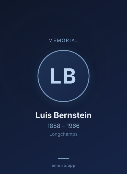 Memorial portrait of Luis Bernstein