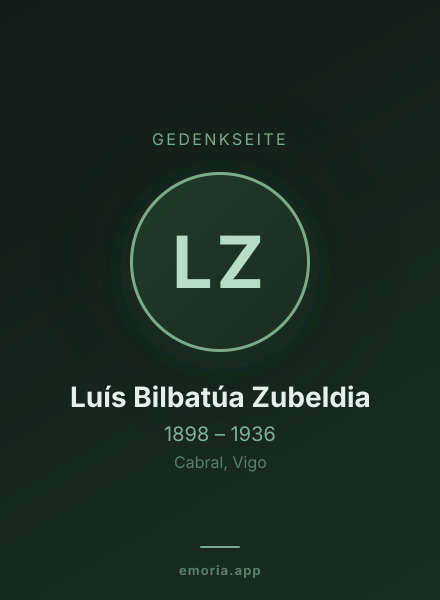 Gedenkportrait von Luís Bilbatúa Zubeldia